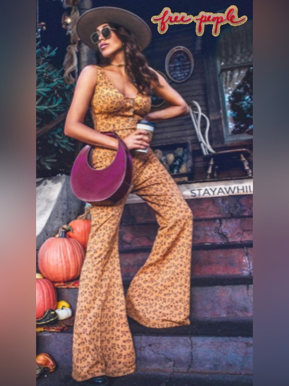 Free People Eyes On You Jumpsuit Medium Boho